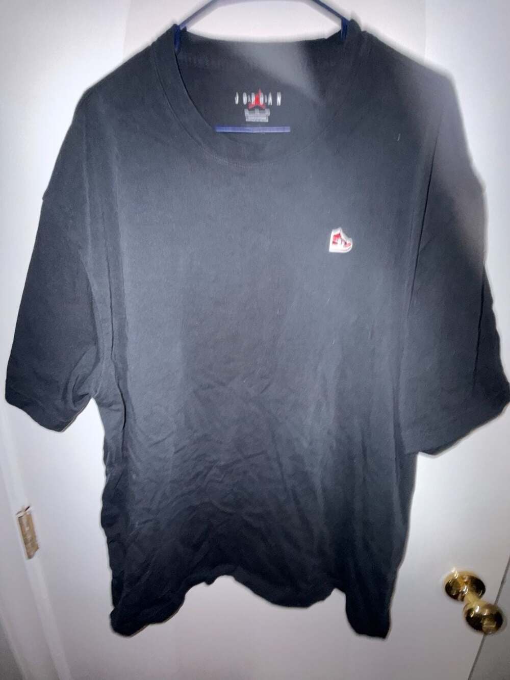 Jordan Brand Embroidered Sneaker Logo T-Shirt Black XXL